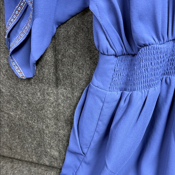 White House Black Market Blue Embroidered Garment - Picture 7 of 11